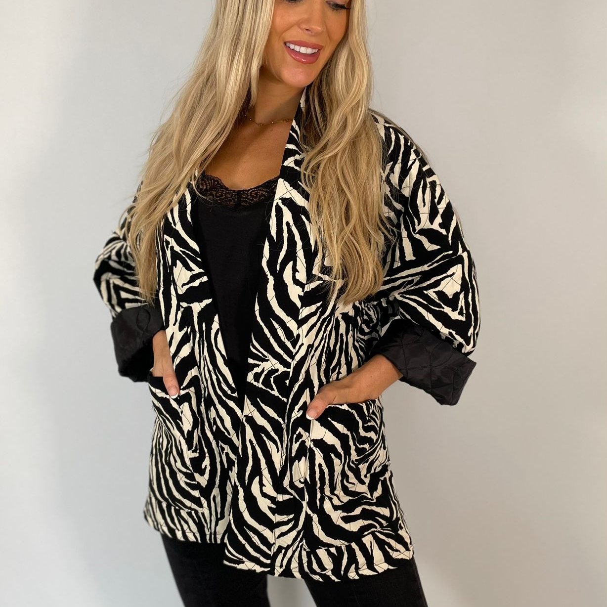 Hallie Animal Print Quilted Jacket