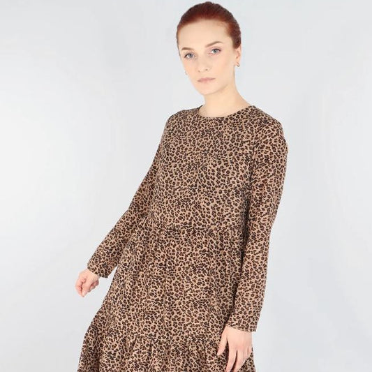 Isla - Leopard Print Tiered Dress