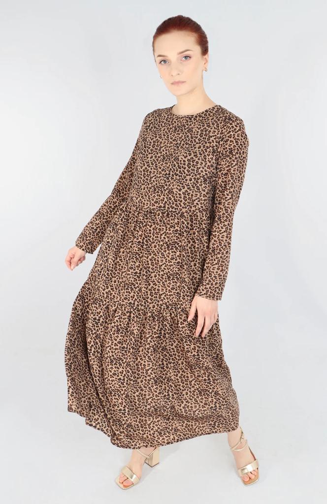 Isla - Leopard Print Tiered Dress